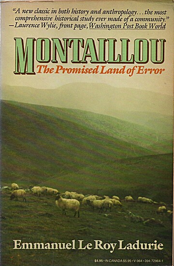 Book cover showing sheep in a field