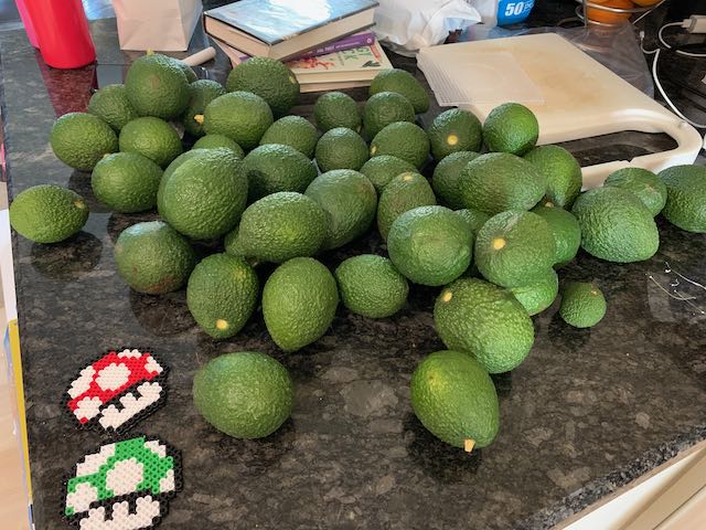 avocado pile