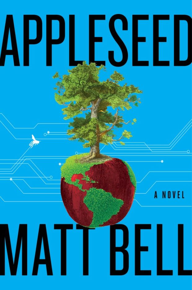 Book cover showing earth styled like and apple with a tree growing from its top.