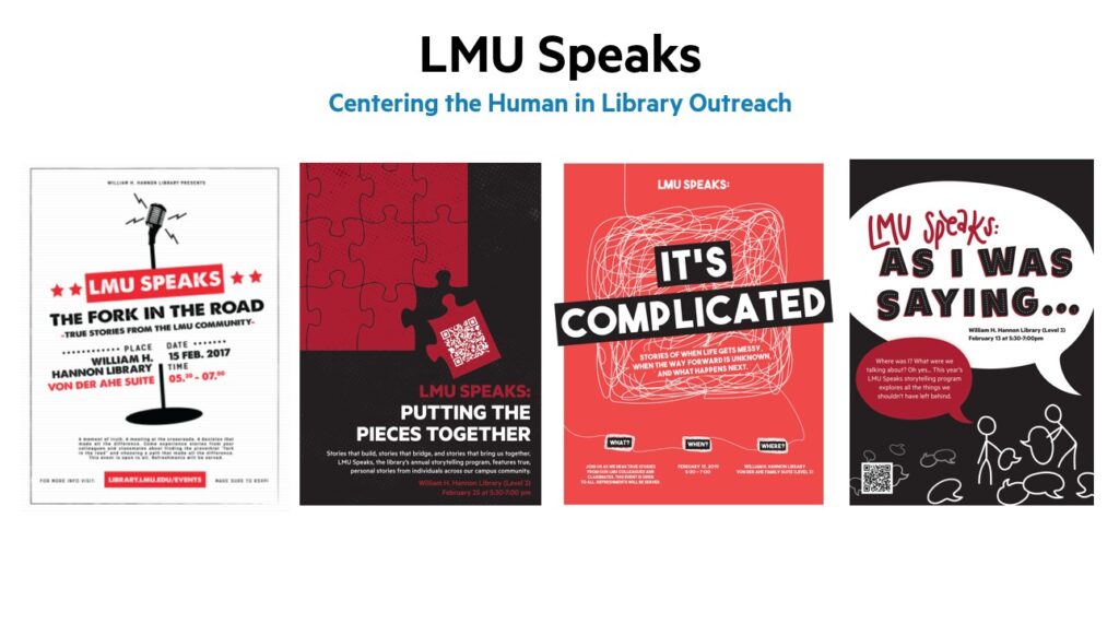 posters from LMU Speaks